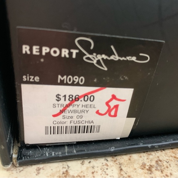 Report Signature Plum Strappy Heel Size 9 - Picture 10 of 11